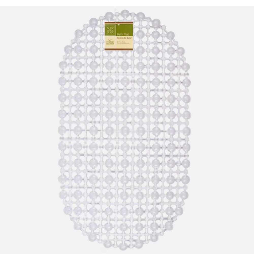 Home Collection Bath Mat 13.9”X 25.4”Silicone Suction Cup-Brand New